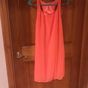Pink/coral chiffon dress